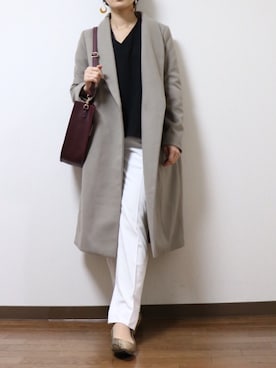 「NETSTAR（ネットスター）のアイテム（ダウンジャケット/コート）」を使った、WADAWAKOさん（レディース・154cm）の冬コーディネート