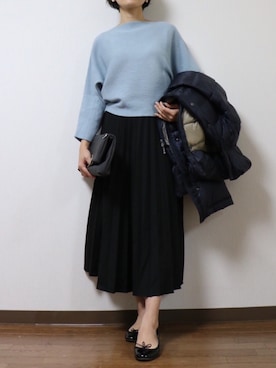 「Eddie Bauer（エディーバウアー）のアイテム（ジャケット/アウター）」を使った、WADAWAKOさん（レディース・154cm）の冬コーディネート