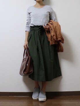 「スプリングSENSEOFPLACE」｜「アイテム（ジャケット/アウター）」を使った、WADAWAKOさん（レディース・154cm）の春コーディネート