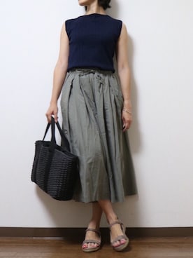 「NETSTAR（ネットスター）のアイテム（パンツ）」を使った、WADAWAKOさん（レディース・154cm）の夏コーディネート