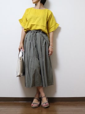 「NETSTAR（ネットスター）のアイテム（パンツ）」を使った、WADAWAKOさん（レディース・154cm）の夏コーディネート