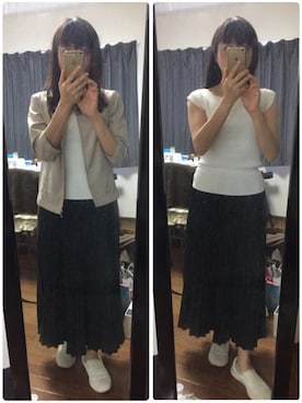 「Honeys（ハニーズ）のアイテム（ノーカラージャケット）」を使った、WADAWAKOさん（レディース・154cm）の春コーディネート