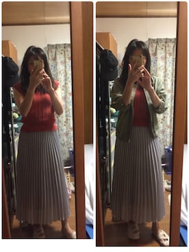 「Honeys（ハニーズ）のアイテム（ノーカラージャケット）」を使った、WADAWAKOさん（レディース・154cm）の春コーディネート