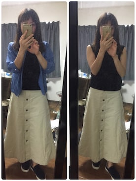 「Honeys（ハニーズ）のアイテム（ノーカラージャケット）」を使った、WADAWAKOさん（レディース・154cm）の春コーディネート