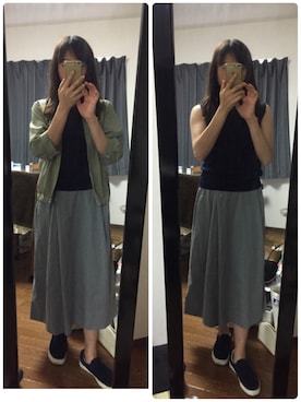 「Honeys（ハニーズ）のアイテム（ノーカラージャケット）」を使った、WADAWAKOさん（レディース・154cm）の春コーディネート