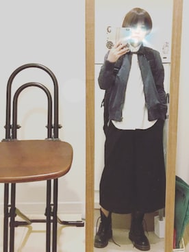 「無印良品（ムジルシリョウヒン）のアイテム（ブルゾン）」を使った、雑食147/R163さん（レディース・147cm）の冬コーディネート