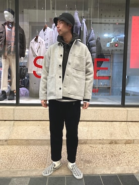 「URBAN RESEARCH（アーバンリサーチ）のアイテム（カバーオール）」を使った、tanimizuさん（メンズ・182cm）の冬コーディネート