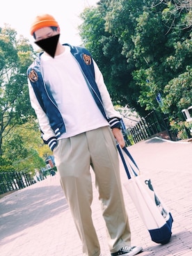 「SHIPS JET BLUE（シップスジェットブルー）のアイテム（ニットキャップ/ビーニー）」を使った、モリさん（メンズ・180cm）の春コーディネート