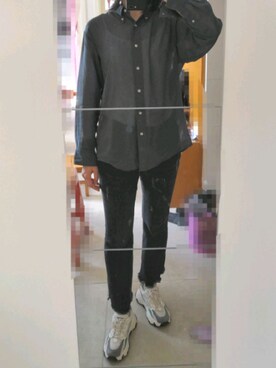 「CC&DDのアイテム（デニムパンツ、ブラック系）」を使った、azou1900さん（レディース・170cm）の秋コーディネート