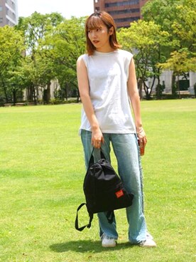 「Manhattan Portage」｜Manhattan Portage Staffさん（レディース・156cm）の夏コーディネート