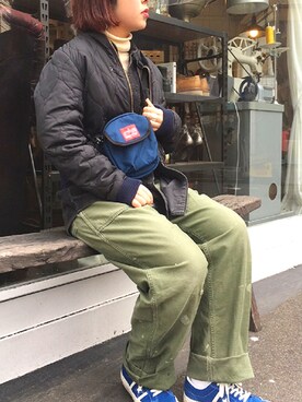 「Manhattan Portage」｜Manhattan Portage Staffさん（レディース・155cm）の冬コーディネート