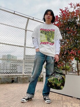 「エコバッグ」｜Manhattan Portage Staffさん（メンズ・170cm）の春コーディネート