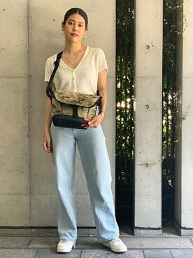 「アイテム（メッセンジャーバッグ、その他）」を使った、Manhattan Portage Staffさん（レディース・167cm）の夏コーディネート