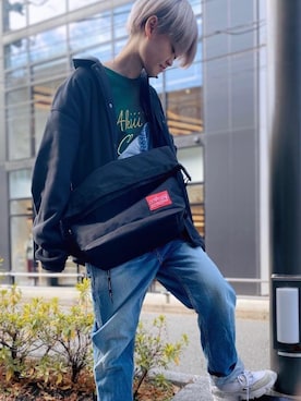 「A4サイズ」｜Manhattan Portage Staffさん（レディース・160cm）の冬コーディネート
