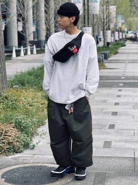 Manhattan Portage Staffさん（メンズ・176cm）の春コーディネート