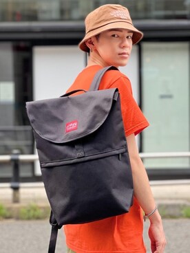 「Manhattan Portage（マンハッタンポーテージ）のJefferson Market Garden Backpack（バックパック/リュック）」を使った、Manhattan Portage Staffさん（メンズ・172cm）の夏コーディネート