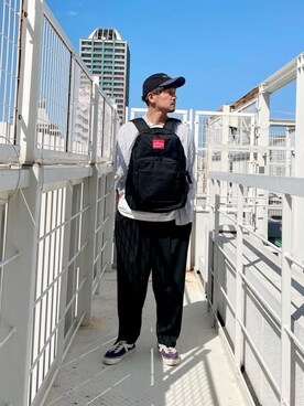 「アパレル」｜Manhattan Portage Staffさん（メンズ・174cm）の秋コーディネート