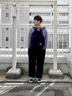 「アパレル」｜Manhattan Portage Staffさん（メンズ・174cm）の秋コーディネート