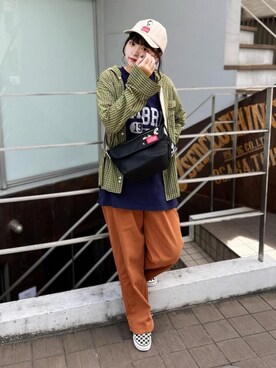 「cap」｜Manhattan Portage Staffさん（レディース・151cm）の秋コーディネート