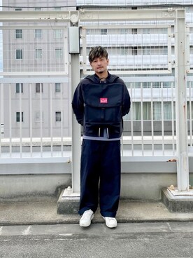 「アパレル」｜Manhattan Portage Staffさん（メンズ・174cm）の秋コーディネート