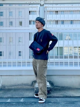 「アパレル」｜Manhattan Portage Staffさん（メンズ・174cm）の秋コーディネート