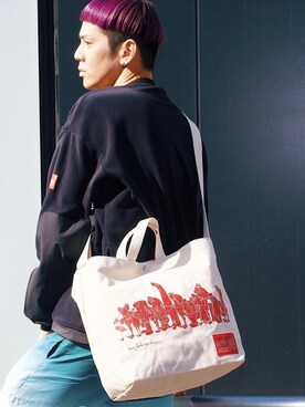 「通学スタイル」｜「アイテム（その他トップス）」を使った、Manhattan Portage Staffさん（メンズ・172cm）の冬コーディネート