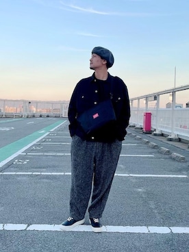 「アパレル」｜Manhattan Portage Staffさん（メンズ・174cm）の冬コーディネート