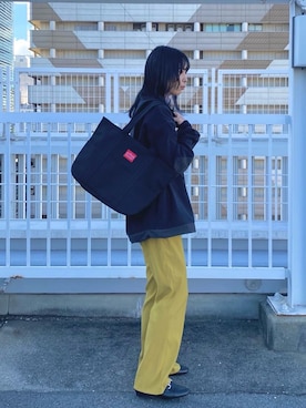 「通学スタイル」｜「アイテム（その他トップス）」を使った、Manhattan Portage Staffさん（レディース・161cm）の冬コーディネート