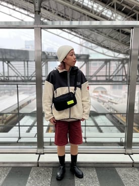 「Manhattan Portage」｜「アイテム（ブルゾン）」を使った、Manhattan Portage Staffさん（レディース・163cm）の冬コーディネート