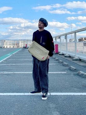 「アパレル」｜「アイテム（その他トップス）」を使った、Manhattan Portage Staffさん（メンズ・174cm）の冬コーディネート