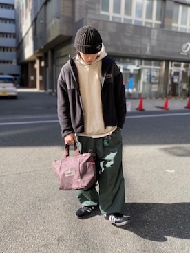 「Manhattan Portage」｜「アイテム（ブルゾン）」を使った、Manhattan Portage Staffさん（メンズ・176cm）の冬コーディネート