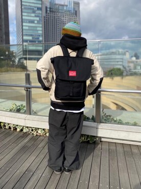 Manhattan Portage Staffさん（メンズ・176cm）の冬コーディネート