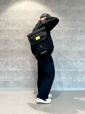 「アパレル」｜「アイテム（ジャケット/アウター）」を使った、Manhattan Portage Staffさん（メンズ・174cm）の冬コーディネート