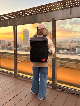 「新生活」｜「アイテム（バックパック/リュック）」を使った、Manhattan Portage Staffさん（レディース・163cm）の冬コーディネート