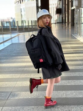 「新生活」｜「アイテム（バックパック/リュック）」を使った、Manhattan Portage Staffさん（レディース・157cm）の春コーディネート