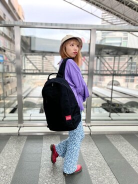 「新生活」｜「アイテム（バックパック/リュック）」を使った、Manhattan Portage Staffさん（レディース・157cm）の春コーディネート