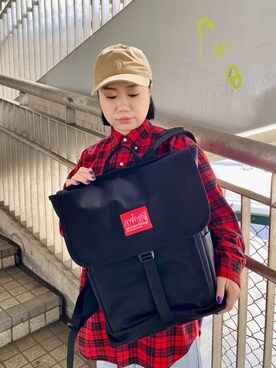 「新生活」｜「アイテム（バックパック/リュック）」を使った、Manhattan Portage Staffさん（レディース・152cm）の春コーディネート