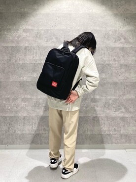 「新生活」｜「アイテム（バックパック/リュック）」を使った、Manhattan Portage Staffさん（レディース・161cm）の春コーディネート