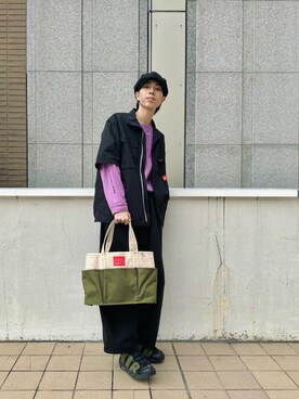 「アパレル」｜Manhattan Portage Staffさん（メンズ・180cm）の春コーディネート