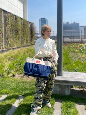 「アパレル」｜Manhattan Portage Staffさん（レディース・162cm）の春コーディネート