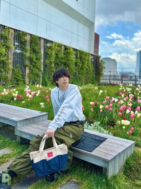 「アパレル」｜Manhattan Portage Staffさん（メンズ・180cm）の春コーディネート