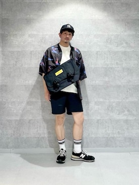 「通学スタイル」｜「アイテム（シャツ/ブラウス）」を使った、Manhattan Portage Staffさん（メンズ・174cm）の夏コーディネート