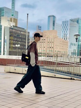 「アパレル」｜Manhattan Portage Staffさん（メンズ・180cm）の夏コーディネート