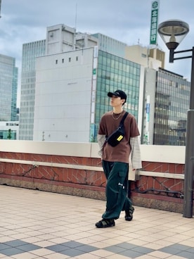 「アパレル」｜Manhattan Portage Staffさん（メンズ・180cm）の夏コーディネート