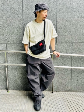 「アパレル」｜Manhattan Portage Staffさん（メンズ・178cm）の夏コーディネート