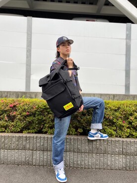 「通学スタイル」｜「アイテム（シャツ/ブラウス）」を使った、Manhattan Portage Staffさん（メンズ・175cm）の夏コーディネート