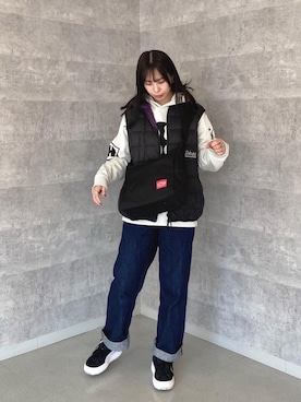「アパレル」｜Manhattan Portage Staffさん（レディース・161cm）の秋コーディネート