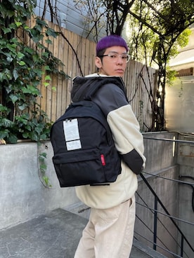 「Manhattan Portage」｜「アイテム（ブルゾン）」を使った、Manhattan Portage Staffさん（メンズ・172cm）の冬コーディネート