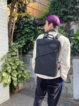 「通学スタイル」｜「アイテム（その他アウター）」を使った、Manhattan Portage Staffさん（メンズ・172cm）の冬コーディネート