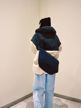 「ニットキャップ」｜「アイテム（ブルゾン）」を使った、Manhattan Portage Staffさん（レディース・155cm）の冬コーディネート